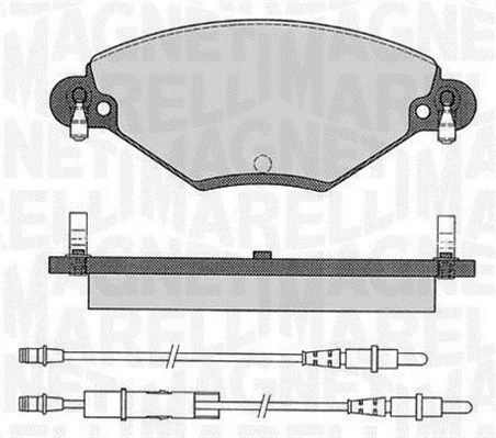 MAGNETI MARELLI Комплект тормозных колодок, дисковый тормоз 363916060181